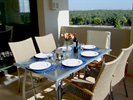 Dine al fresco on the balcony